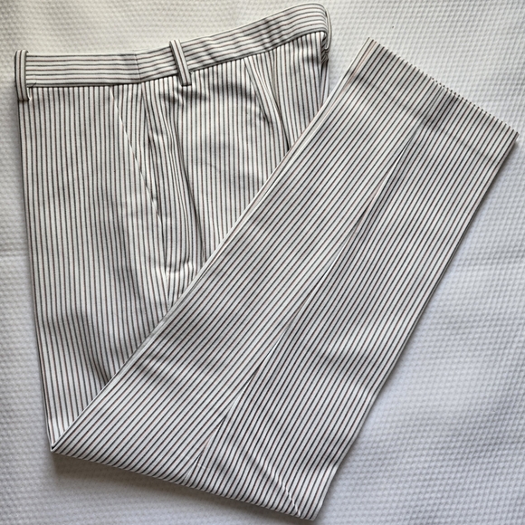 Theory Pants - NEW Theory Women's Cotton Trousers with Pinstripes